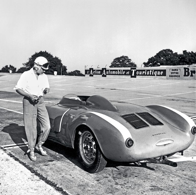 Annie Bousquet i jej Porsche 550 Spyder