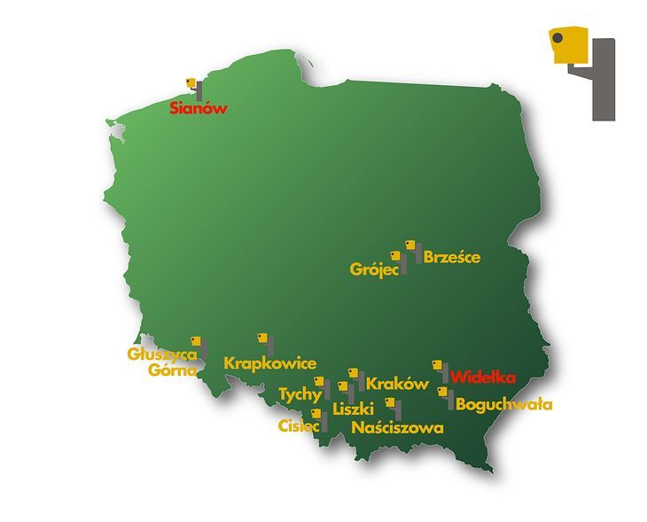Mapa nowych fotoradarów w Polsce