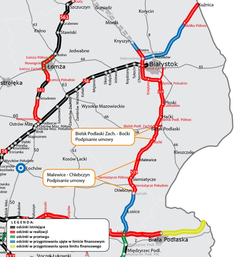 Dwa nowe odcinki S19 z umowami. Budowa zakończy się za parę lat