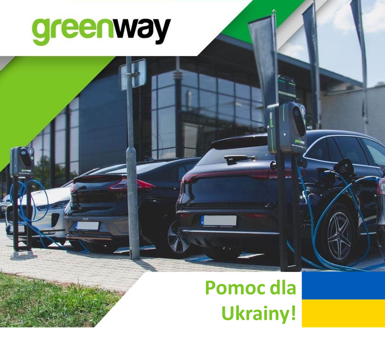 GreenWay wspiera Ukrainę i oferuje darmowe ładowanie