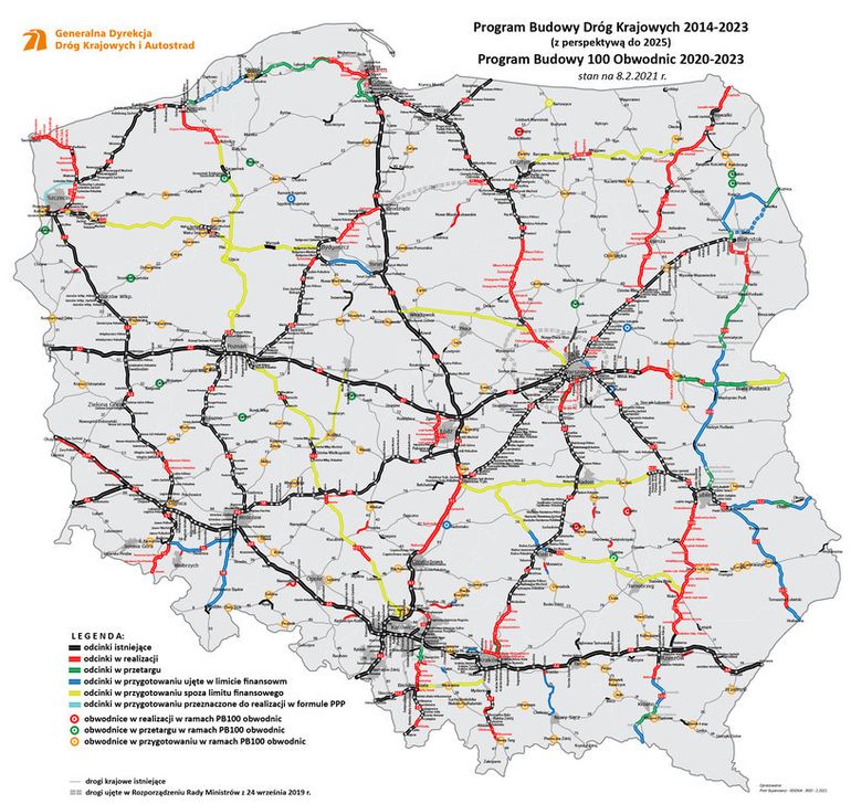 Ile kilometrów nowych dróg powstanie w 2022 roku w Polsce?