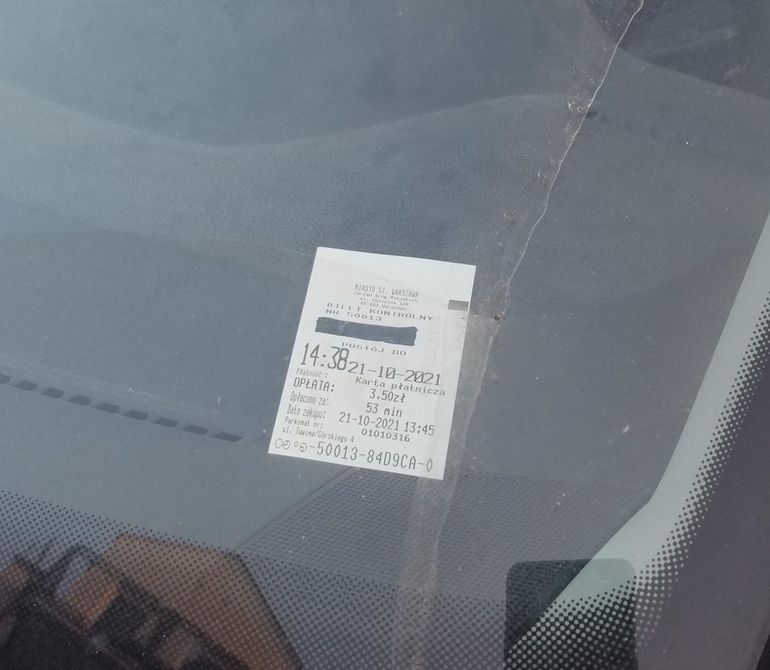 bilet parkingowy