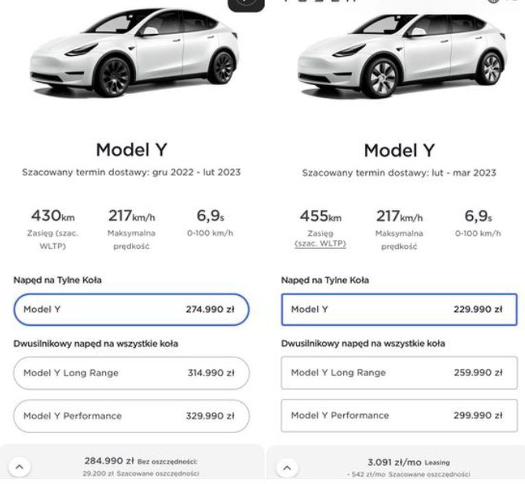 Tesla obniża ceny w Polsce