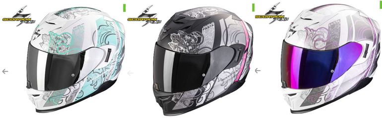 Kobiece kaski motocyklowe Scorpion EXO-520 Evo Air Fasta