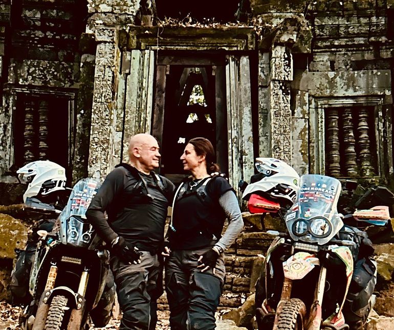 Kambodża motocyklem