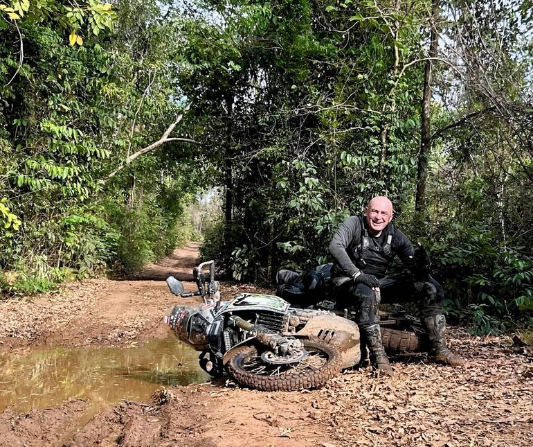 Kambodża motocyklem
