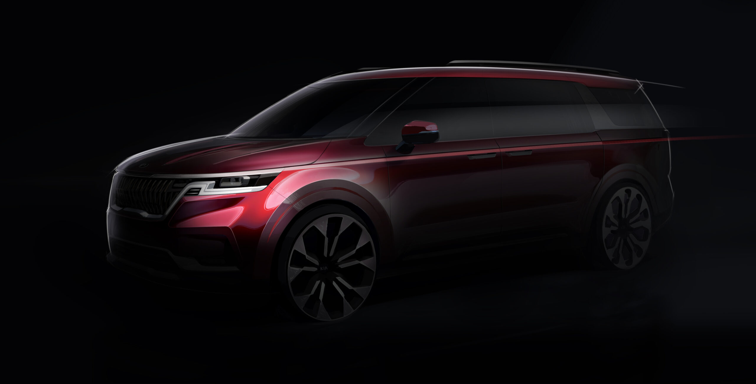 Nowa Kia Carnival zadebiutuje juÅ¼ niedÅugo. Zobaczcie pierwszy szkic tego minivana!