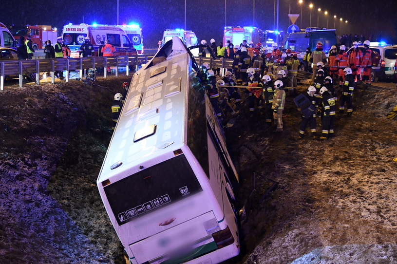 Wypadek ukraiÅskiego autokaru w Kaszycach. Kierowcy grozi do 8 lat wiÄzienia!