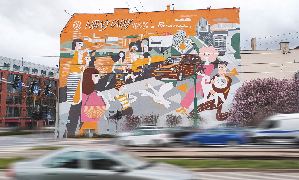 Znana ilustratorka Katarzyna Bogucka stworzyÅa przepiÄkny mural w sercu Poznania!