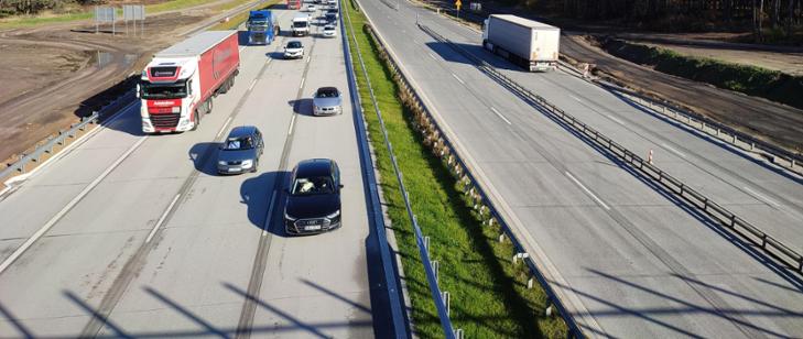 zakaz wyprzedzania - autostrada