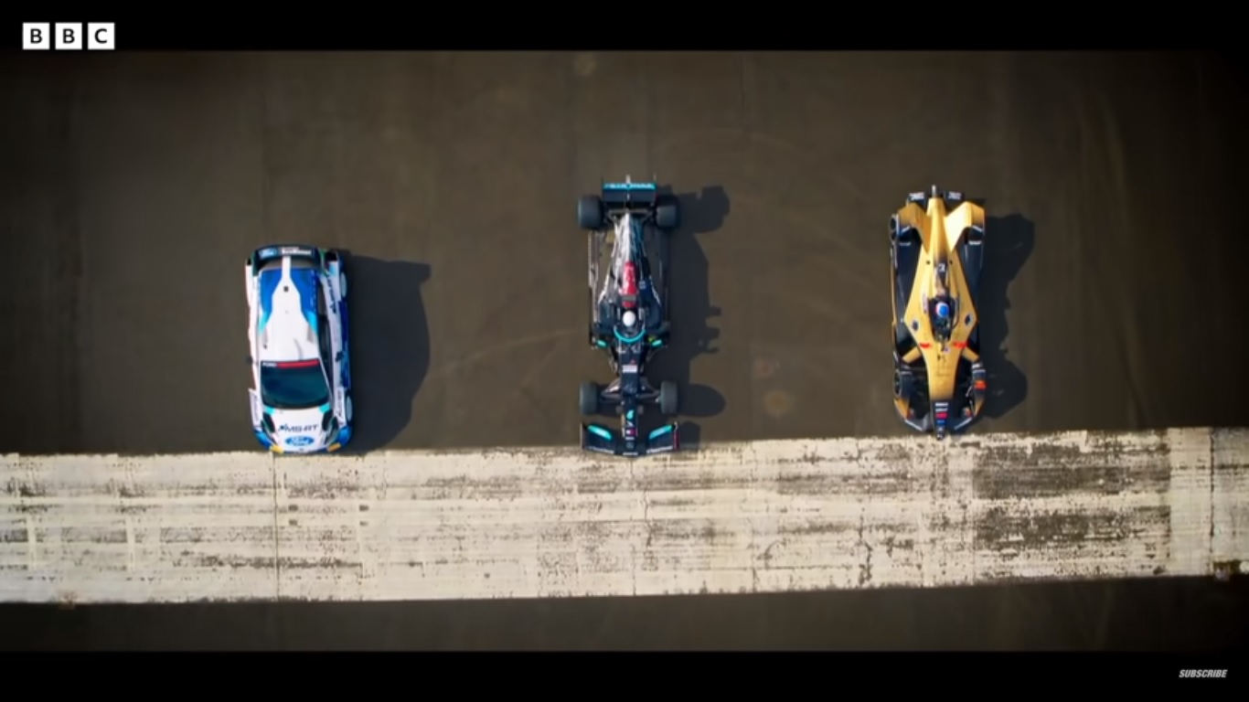 WyÅcig, ktÃ³ry przejdzie do historii! Bolid F1 rywalizuje z samochodem WRC i FormuÅy E