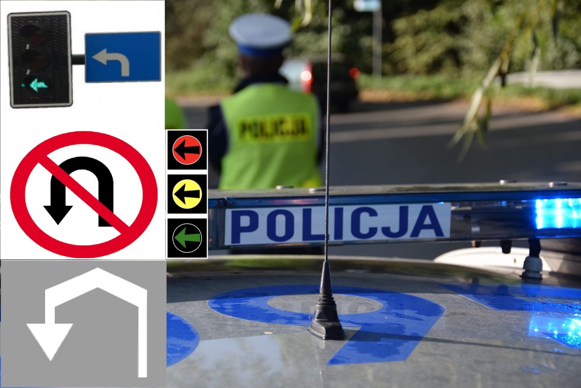 zawracanie z lewego pasa na skrzyÅ¼owaniu