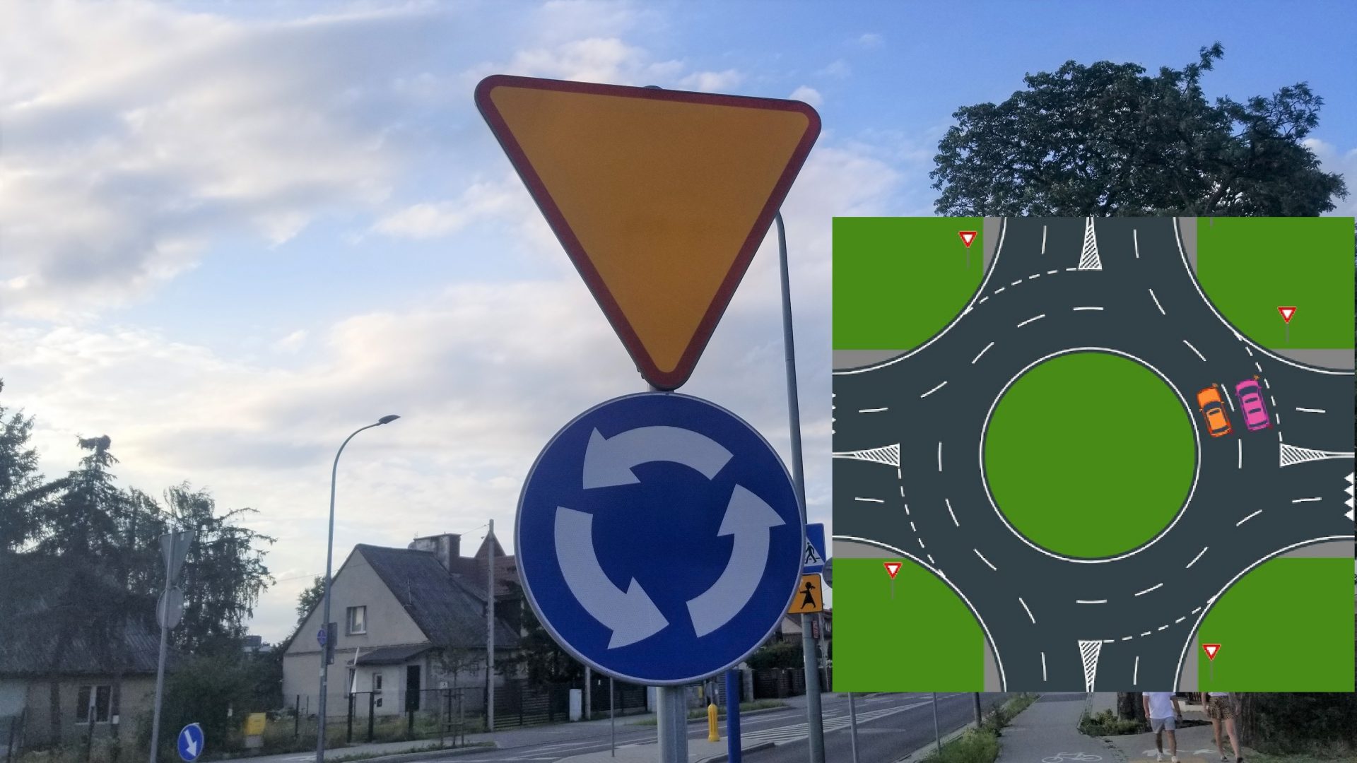 prawym pasem dookoÅa ronda1