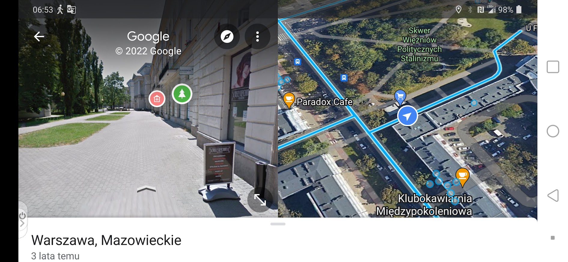 Google Street View w Mapach Google