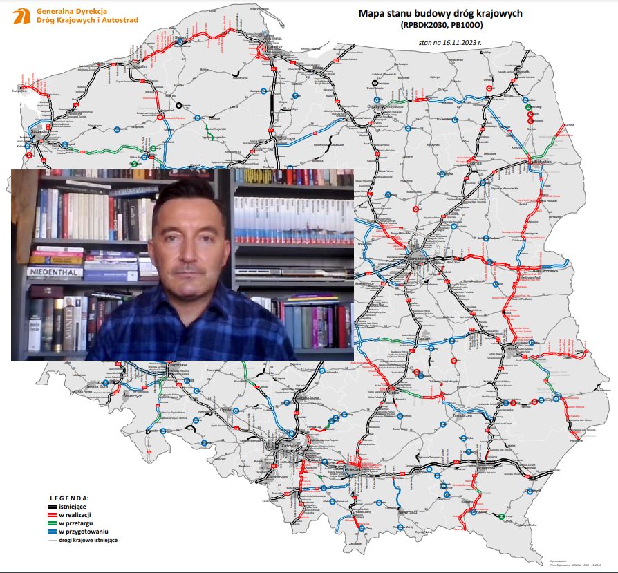 mapa drÃ³g w Polsce 2023