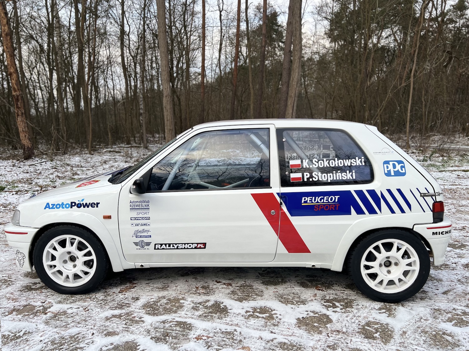 Kamil SokoÅowski / PaweÅ StopiÅski i ich Peugeot 106 Rallye S1